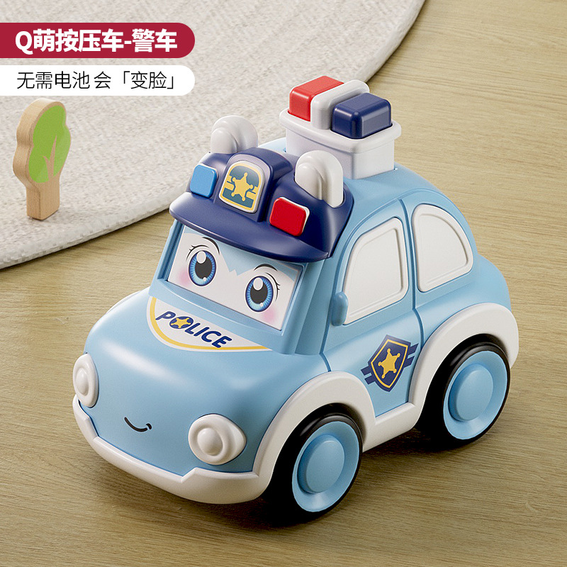 Q萌儿童玩具男孩按压小汽车救护警车卡通耐摔滑行地摊热卖批发3-4