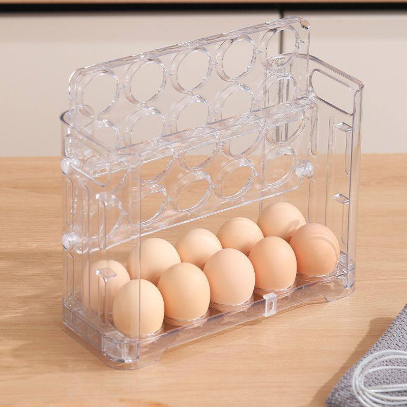 Egg Storage Box Refrigerator Side Door Storage Rack Kitchen Special Organization Artifact Storage Rack Holder Reversible Crisper Box