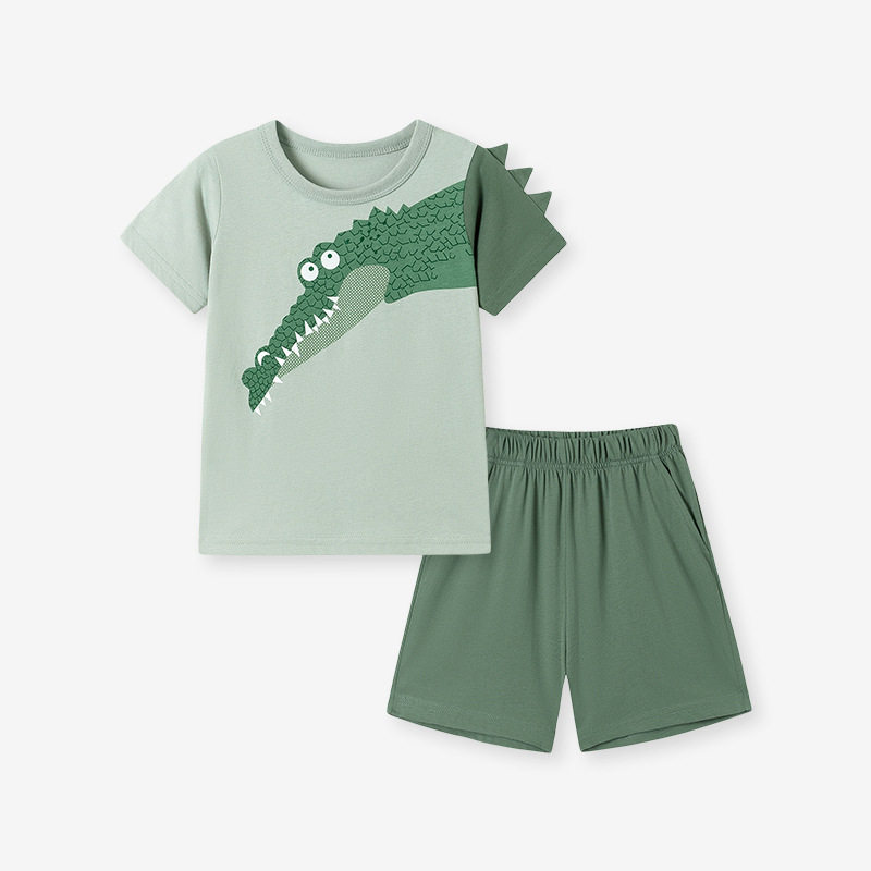 New Summer [Style] Kids' Set, Cartoon Short-sleeve T-shirt Boys' Outfit, Kids' Clothing