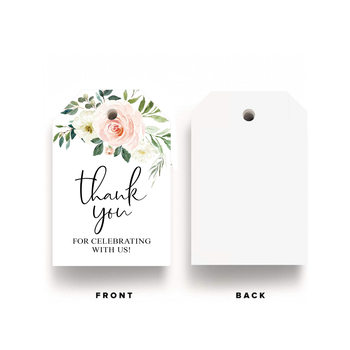 European style flower thank you blank writing card gift packaging gift bag decoration card