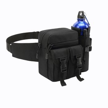 Sports Water Bottle Waist Bag Tactical Bag Outdoor Military Fan Multi-Functional Small Waist Bag Tool Shoulder Bag Cycling Travel Cosmetics Bag
