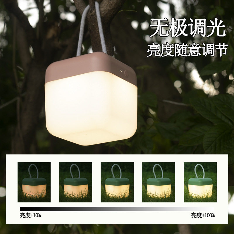 Outdoor camping light atmosphere picnic desktop tent light highlight portable hanging LED rechargeable portable light cross-border