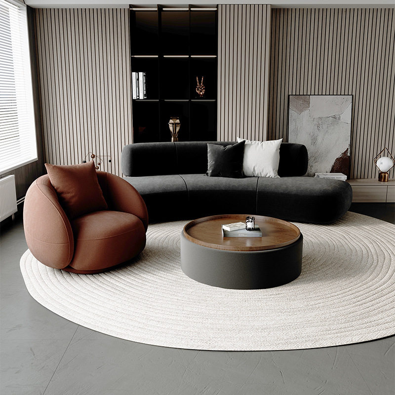 厂家定制现代风弧形沙发民宿酒店洽谈沙发服装店办公室会客厅沙发