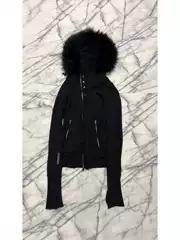 Japanese Ancient Early Taste Rock Visual Department Slim Fit Big Fur Collar Short Coat Subculture V Series Harajuku LGB69 Re-engraved