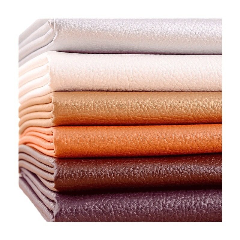 Wholesale litchi grain leather fabric artificial leather pu leather fabric soft bag diy handmade sofa leather material