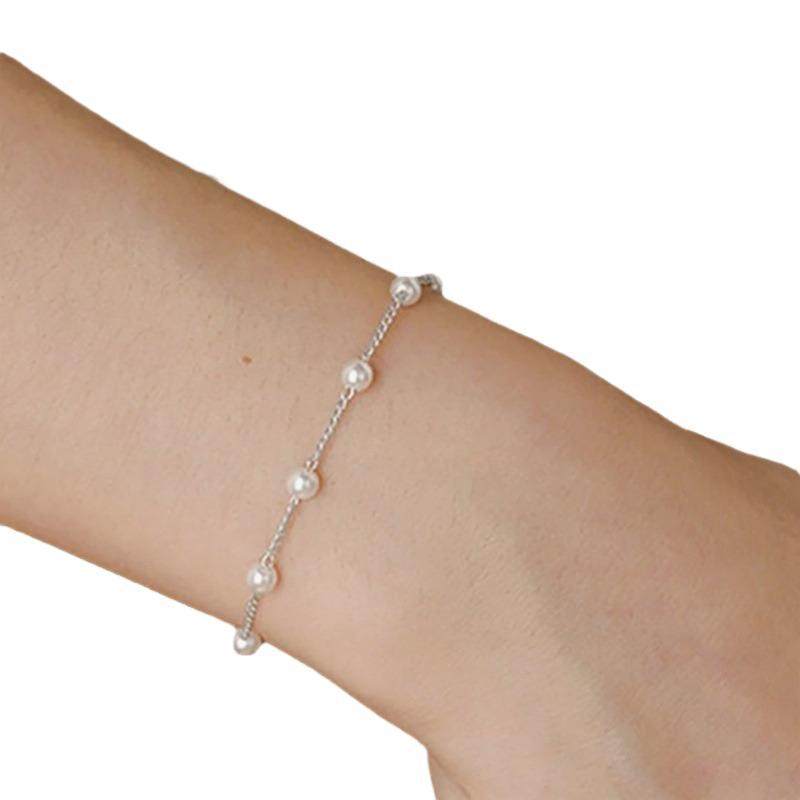 European and American cross-border jewelry elegant fashion temperament versatile women's simple pearl bracelet girlfriends pearl bracelet
