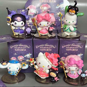 Sanrio Starry Night Party Magician Trendy Toy Figure Doll Ornament Gacha Model Toy Blind Box Wholesale