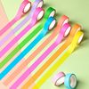 Foreign Trade Supply Pure Color Handbook Tape Fluorescent Rainbow DIY Collage Decorative Material Cross-Border Wholesale Washi Tape