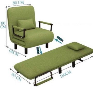 懒人沙发床办公室午休折叠床可躺可坐沙发床时尚简约折叠沙发