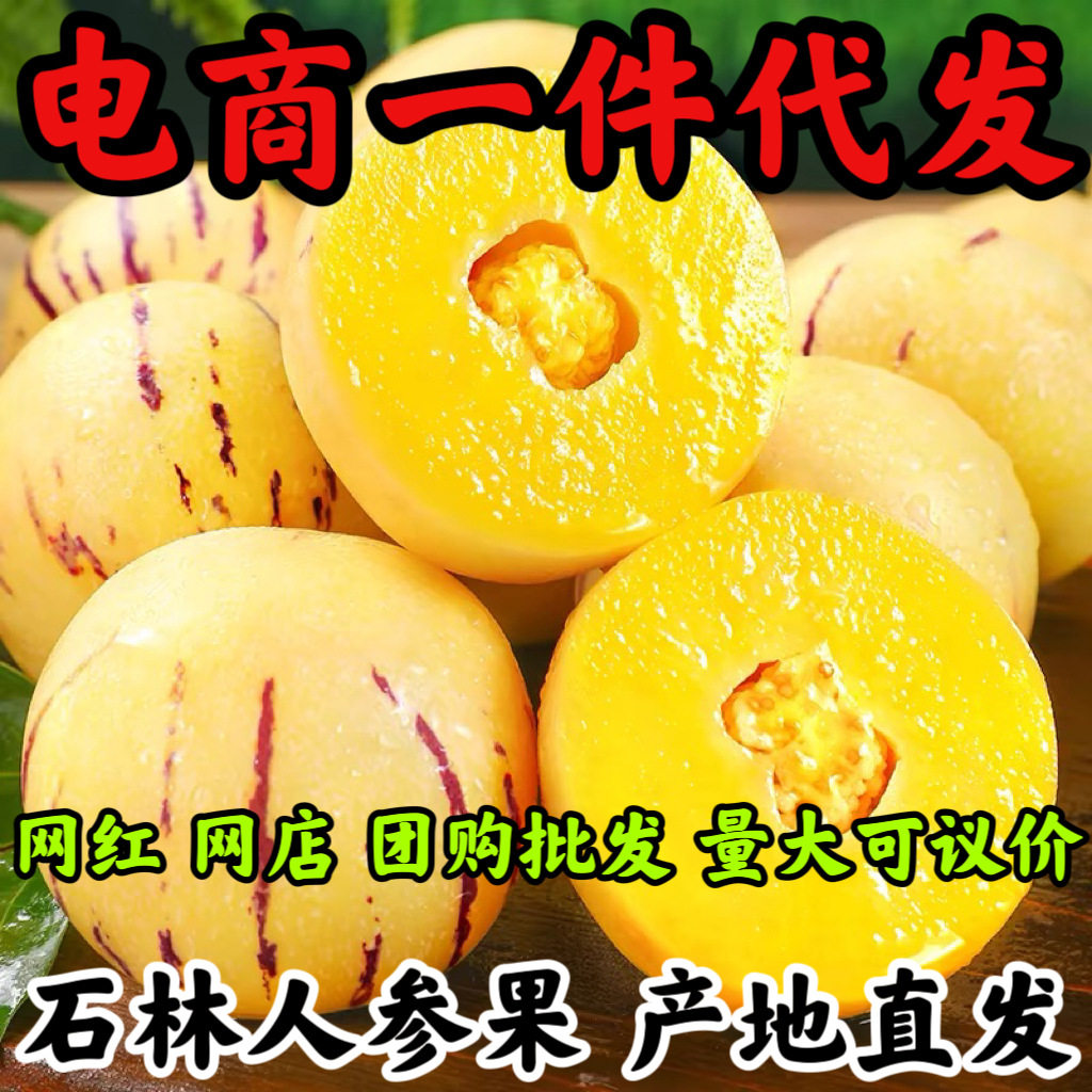 Yunnan Shilin Ginseng Fruit Round Fruit Naturally Mature Seasonal Fresh Ginseng Fruit Colorful Yellow Flesh Round Fruit Free Shipping