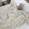 Amazon Cross-border Thick Wool Blanket Hand-woven Chenille Blanket Knitted Wool Blanket Sofa Cover Blanket