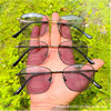 Metal Eyeglass Frames for Men, Photochromic Glasses, Myopia Eyeglass Frames for Women, Light-Sensitive Photochromic Square Frames