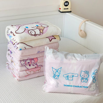 Children's Cartoon Sanrio Milk Velvet Blanket, Plush Throw Blanket, Student Dormitory Nap Blanket, Suitable for All Seasons, Super Soft