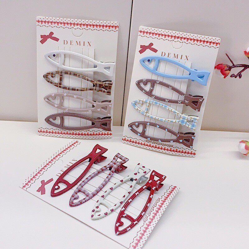 甜美交叉猫猫发夹可爱少女卡通侧边刘海夹网红ins高颜值百搭发饰