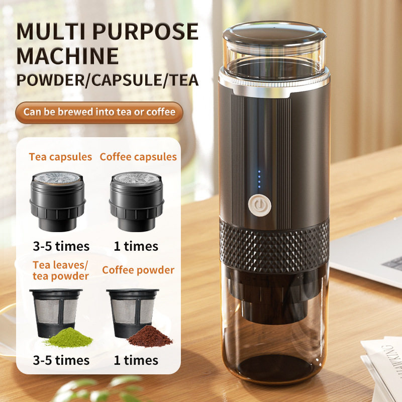 New Wireless Electric American Kcup Capsule Coffee Machine Car Home Portable Coffee Machine Outdoor Coffee Cup