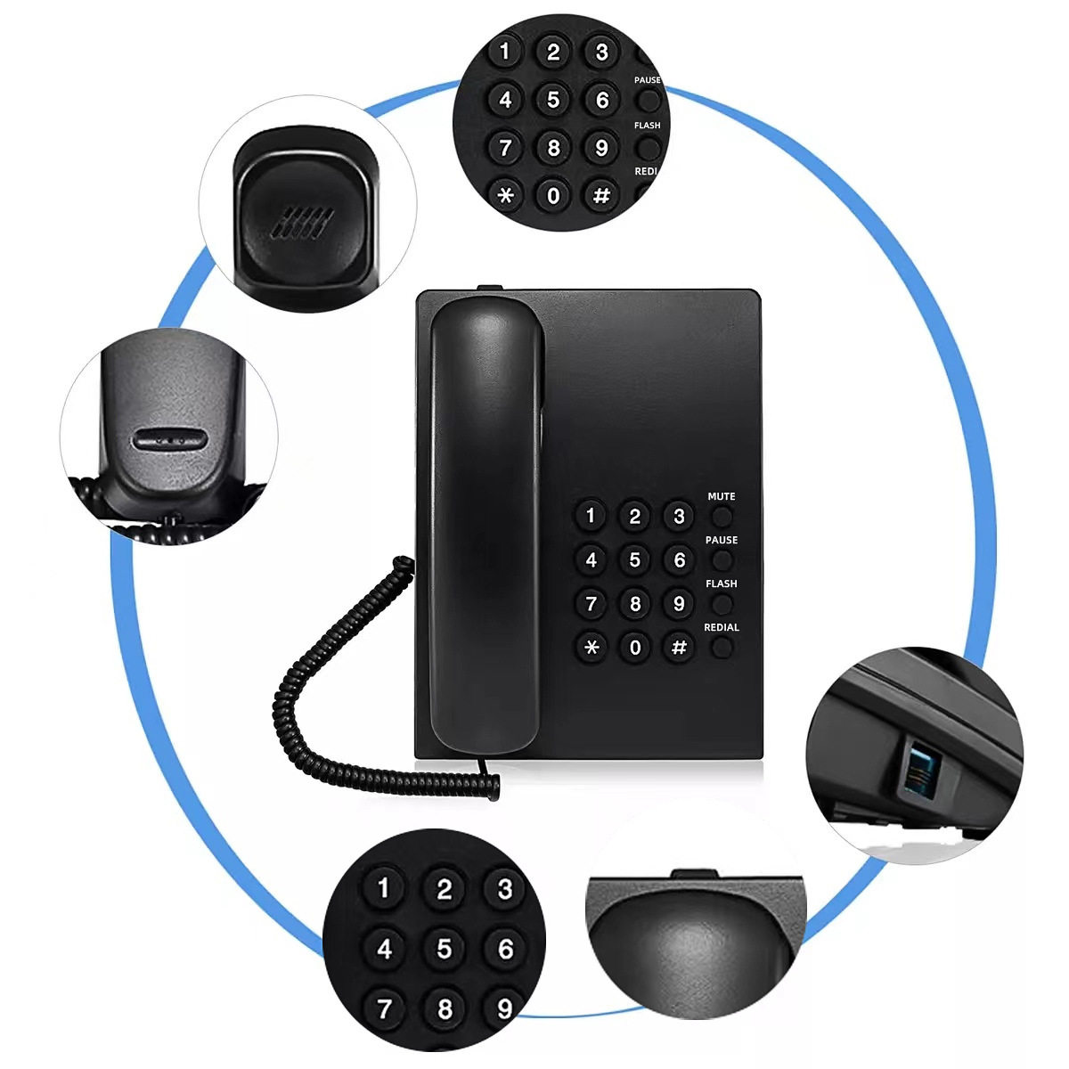 酒店电话机简约固定电话手机座机KX-TS500MX