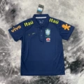 Q75 brazil team polo short sleeve blue
