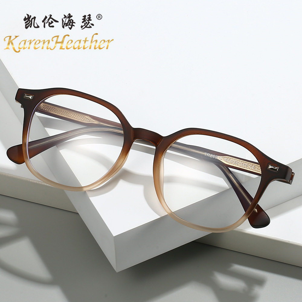 Retro Art Miding TR90 Glasses Frame 28002 Men's and Women's Myopia Can be Equiped with Plain Pin Anti-blue Glasses Tide