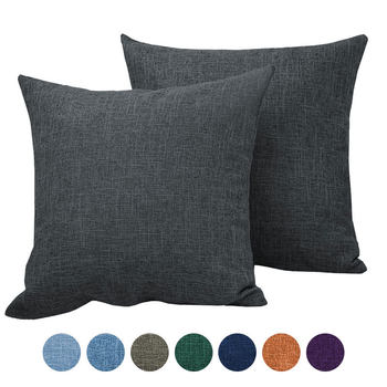 Imitation linen fabric imitation cotton and linen solid color large pillow car sofa cushion cover office simple waist pillow