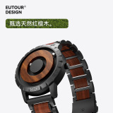 Часы без указателя EUTOUR creative magnetic levitation из натурального сандалового дерева, новые мужские магнитные часы E031