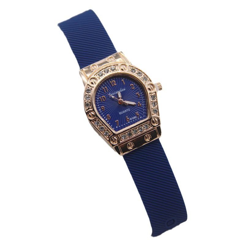 Cross-border Hot Selling Creative Irregular Dial Digital Watch Women's Fashionable Silicone Strap Quartz Watch Student Watch