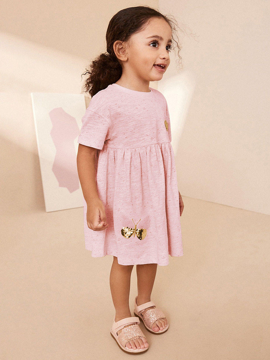 Girls' Summer Short-Sleeve Cute Baby Dress, Kids' Dress