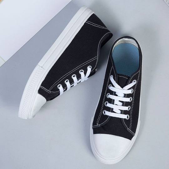 Classic Low-Top Men's Canvas Shoes Korean Style Versatile Casual Shoes Breathable Soft-Soled Student Sneakers
