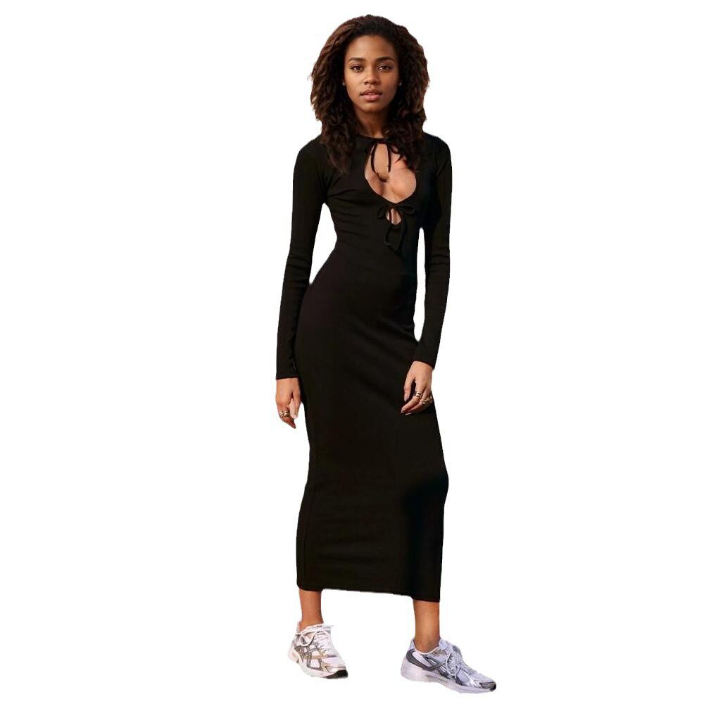 Casual Maxi Dress Comfortable Versatile Slim Fit Spring Summer Style for Work or Leisure Wholesale Available