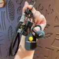 Fitness Pickleball Paddle Set Keychain - Black