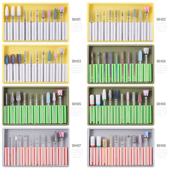 Spot wholesale New Sander nail tools alloy tungsten steel ceramic nail grinding head set polishing tools