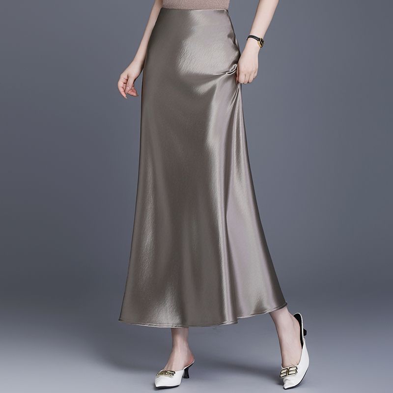 Satin Mermaid Skirt High Waist Slim Fit Mid Length Bodycon Style Summer Fashion for Women Wholesale Available