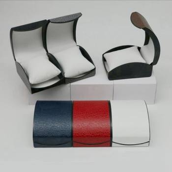 Curved Watch Box Flip Cover Pebbled Watch Box Single Ladies Watch Display Watch Storage Packaging Watch Box
