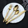 Cross-border Stainless Steel Western-style Tableware suit Vintage Thick Stone Rock Pattern Embossed Light Spoon Combination Knife and Fork Spoon