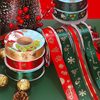 New Year Ribbon Christmas Tie Flowers Cake Gift Packaging Ribbon Christmas Number Decoration Red and Green Ribbon Roll Wholesale
