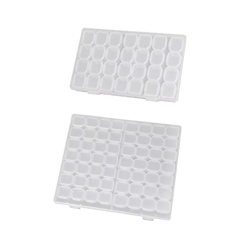 Nail Art Accessories Gift Box Storage Box Can Hold 56 Plastic Transparent Pp Boxes for Organizing Jewelry and Small Parts on the Desktop