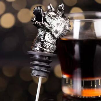 Creative zinc alloy boar head pour wine decanter wine bottle stopper preservation stopper wine wine manufacturers wholesale