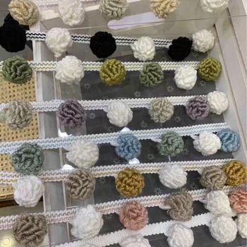 New Simple Modern Curtain Accessories Stand-Up Beads Pine Nut Ball Lace Tassel Accessories Accessories Colorful Edges