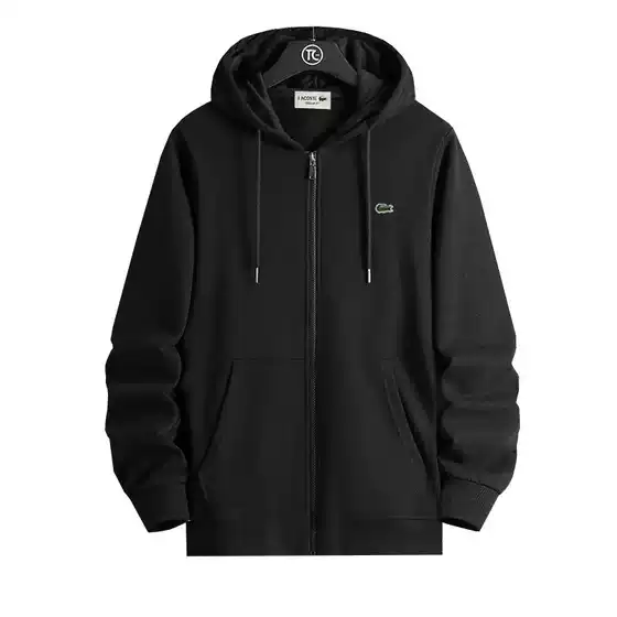 French Fishboy Hot Sale Spring and Autumn Embroidered Long Sleeve Sweatshirt Men's Casual Solid Color Zipper Pullover Cardigan Sweatshirt