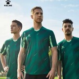 Футболка с футбольной формой KELME, быстросохнущий дышащий клубный тренировочный костюм с короткими рукавами, приобретенный командой для групповой игры, трикотаж с принтом