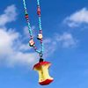 Summer Dopamine Apple Core Beaded Color Necklace Women's 2025 Spring and Summer New Sweet Cool Hot Girl Easiest for Match Clavicle Chain