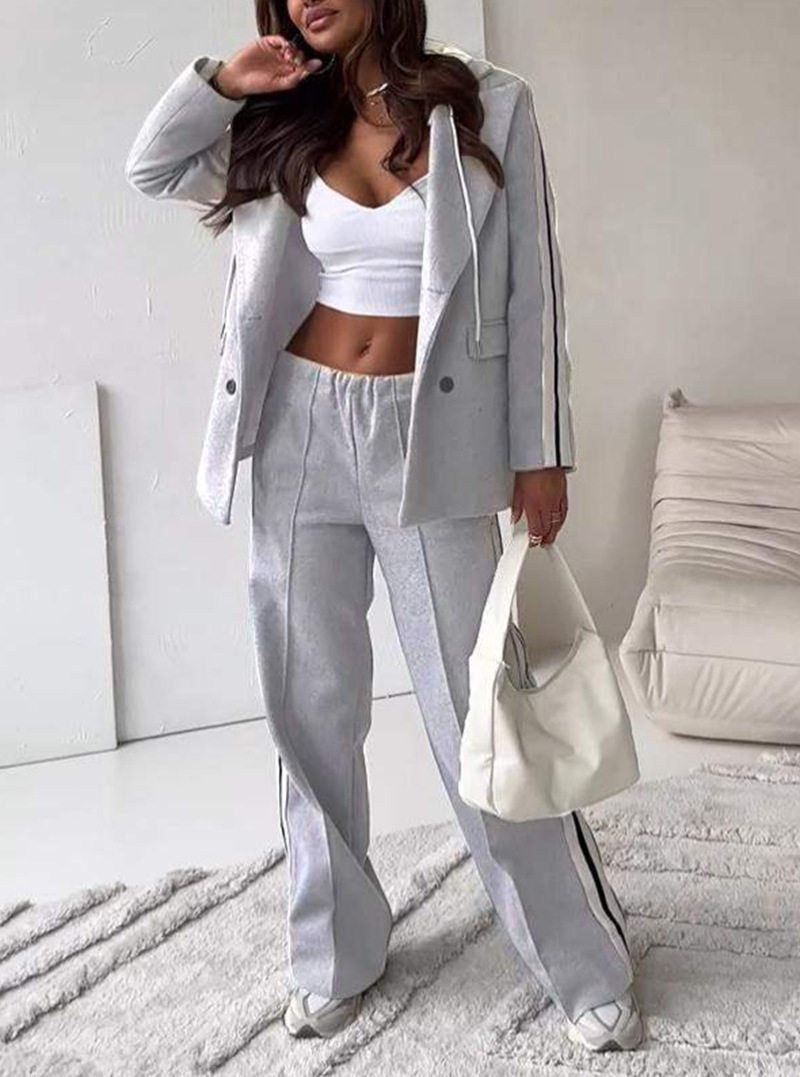 Hooded Sweater and Wide Leg Pants Set Casual Style Comfortable Fabric Autumn Winter Fashion Wholesale Available
