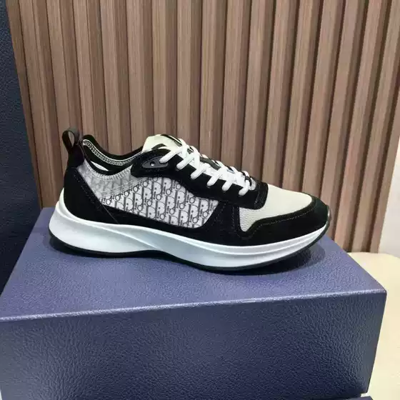 Guangzhou D Brand Men's Shoes 2026 New Model Genuine Leather Mesh Breathable Fashion Men's Shoes Lace-Up Round-Toe Comfortable Sneakers