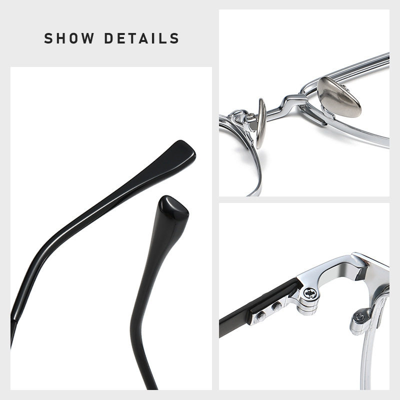 New men's business eyebrow frame fashion retro large frame glasses frame can be equipped with myopia glasses frame 20363