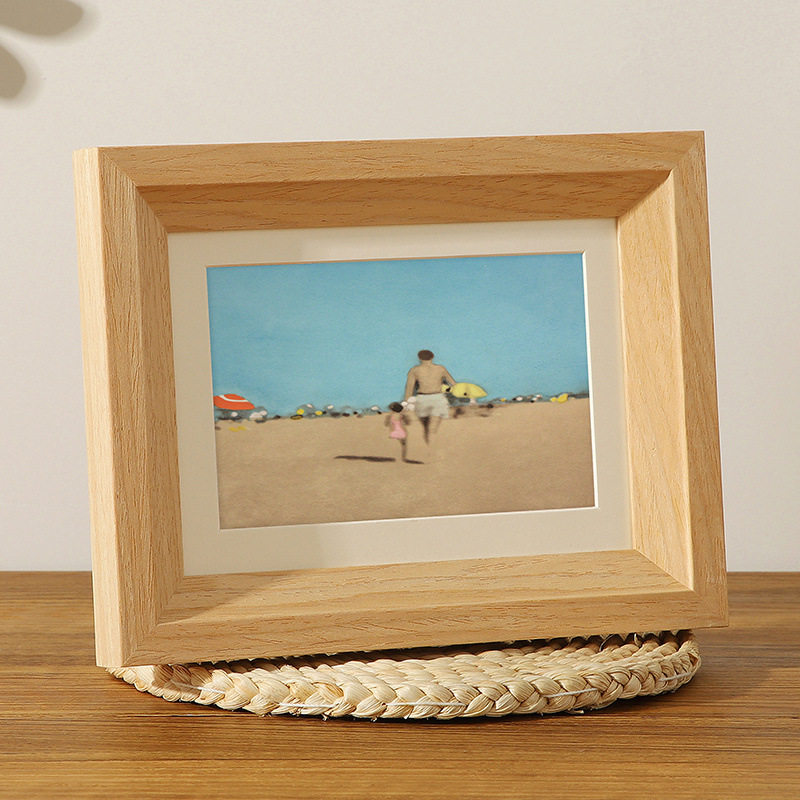 Simple solid wood photo frame table Studio 6 inch 7 inch a4 picture frame photo frame Wall High sense wooden photo frame wholesale