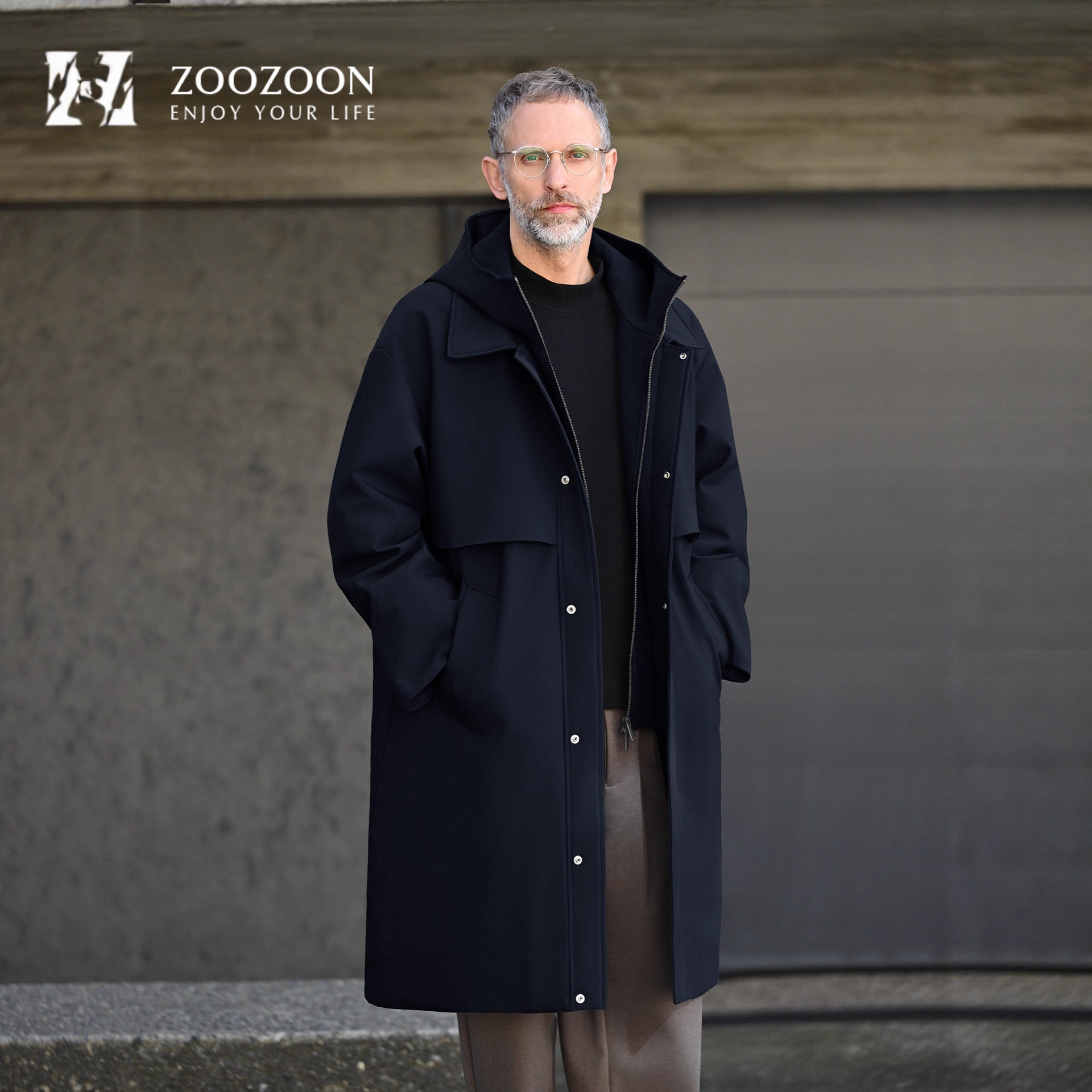 Authentic Lightweight Warm down Jacket for Men 2025 New Winter Mid-Length Fashionable High-End Hooded Jacket