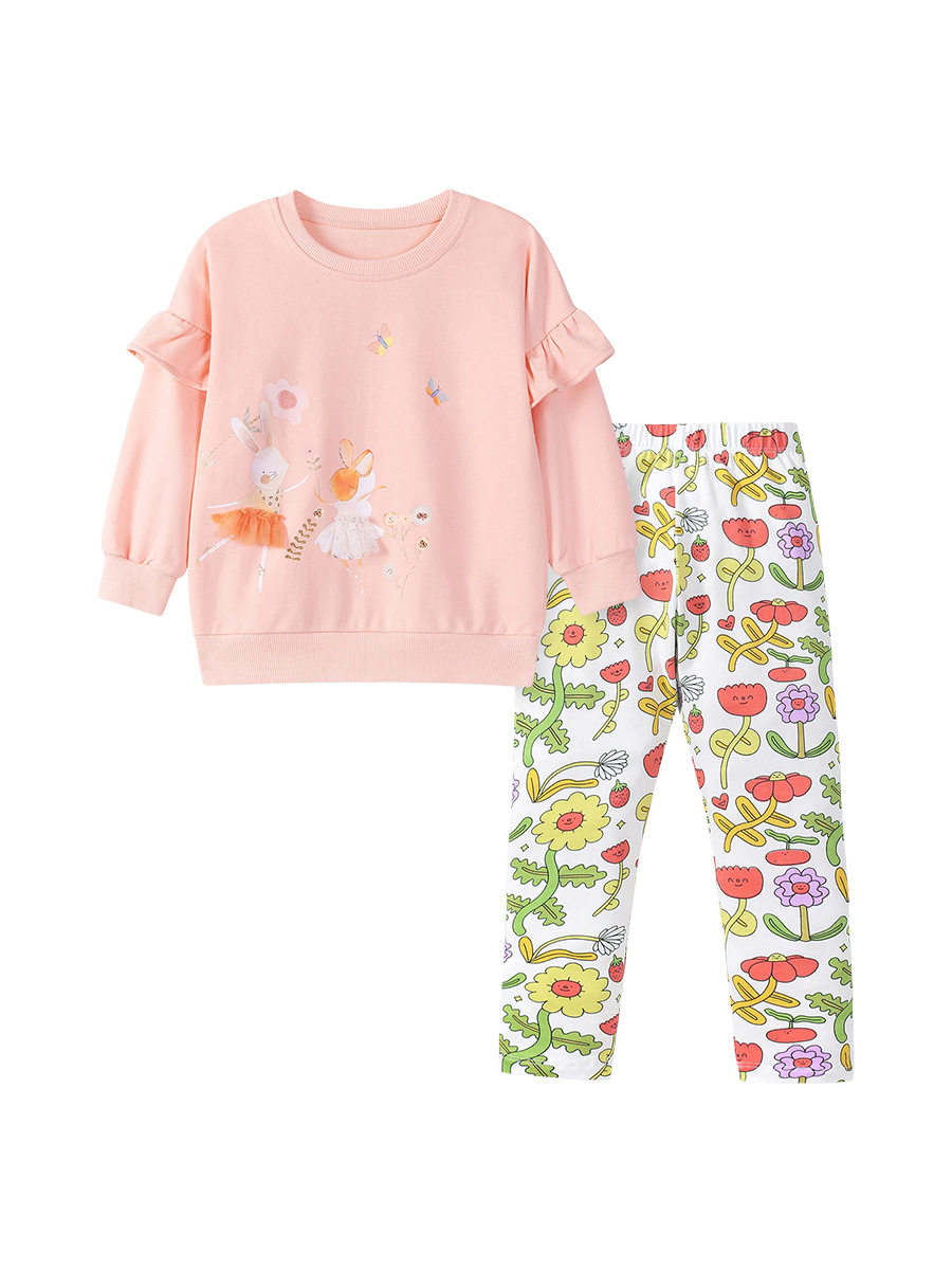 Source Factory Kids' Clothing Wholesale, Autumn Cartoon Girls' Set, [Style] Kids' Outfit