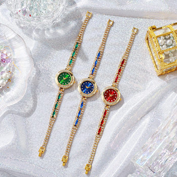 Brand New Women's Claw Chain Watch with Small Dial, Popular Fashion Diamond-Encrusted Gemstone Quartz Watch, Factory Ready Stock Wholesale