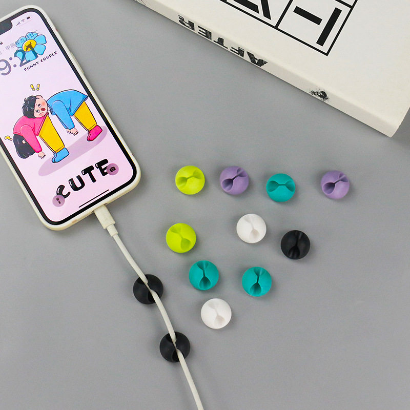 New data line power cord storage finishing solid wire porous solid wire combination self-adhesive back glue organizer