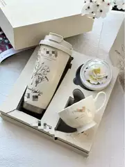 Gift Box Set D's Christmas Points Gift Series Lily of the Valley Coffee Cup Gift Box Set Three-Piece Set