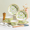 Dish Set for Home Use for Four People, Ceramic Tableware, Bowls and Chopsticks Set, Suitable for Microwave Oven